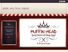 Tablet Screenshot of muffinheadpatterns.com